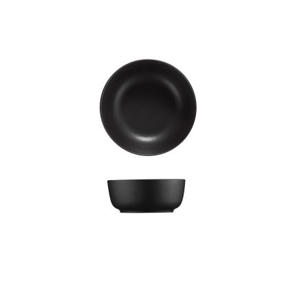 Jedilni set 16 kosov črn/porcelan
