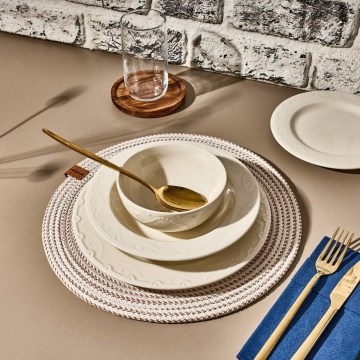 Jedilni set 24 kosov bel/porcelan