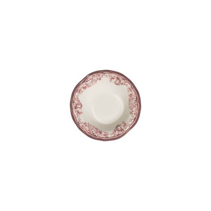 Jedilni set, 24 kosov, bel/rožnat, porcelan