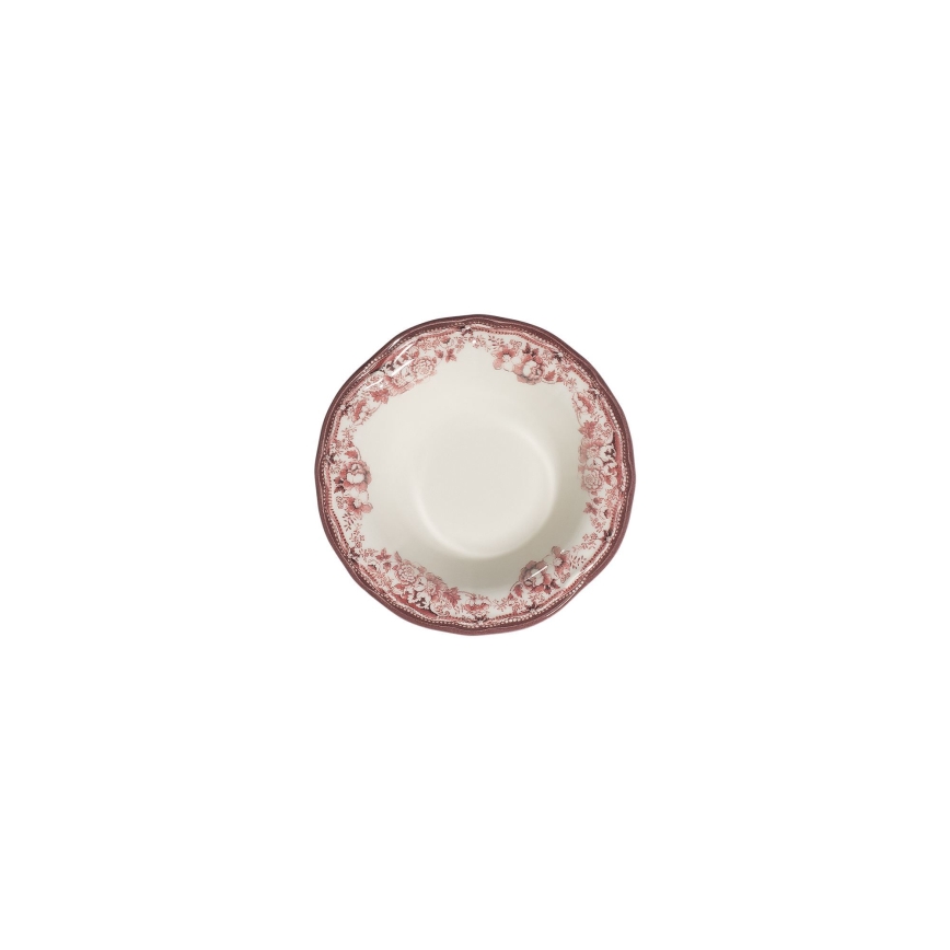 Jedilni set, 24 kosov, bel/rožnat, porcelan