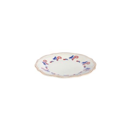 Jedilni set 24 kosov bela/modra/rdeča/porcelan