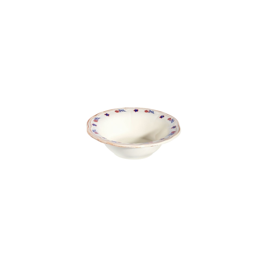 Jedilni set 24 kosov bela/modra/rdeča/porcelan