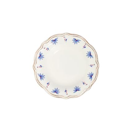 Jedilni set 24 kosov bela/modra/rdeča/porcelan