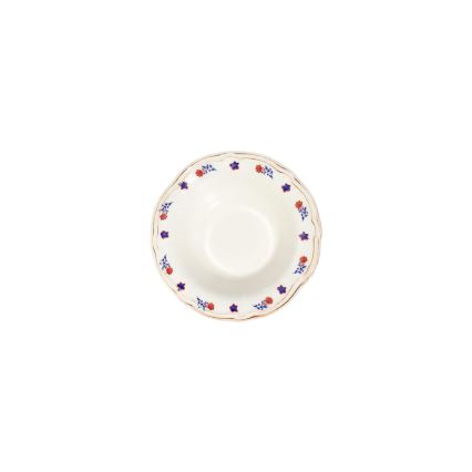 Jedilni set 24 kosov bela/modra/rdeča/porcelan