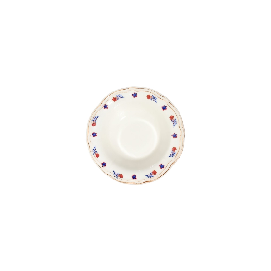 Jedilni set 24 kosov bela/modra/rdeča/porcelan