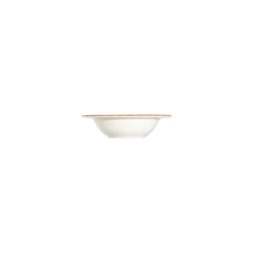 Jedilni set 24 kosov bela/oranžna/porcelan