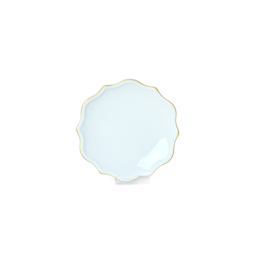 Jedilni set 24 kosov, bela/zlata/kamenina