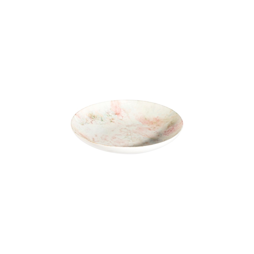 Jedilni set 24 kosov rožnat/bež/porcelan