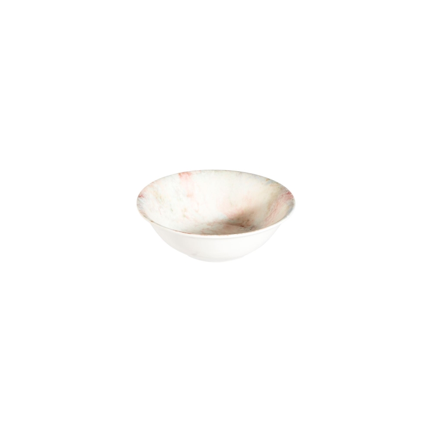 Jedilni set 24 kosov rožnat/bež/porcelan