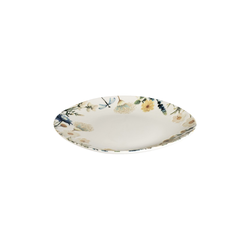 Jedilni set 24 kosov večbarven/moder/porcelan