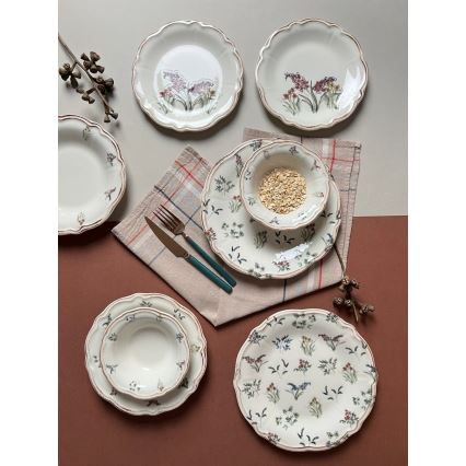 Jedilni set 24 kosov večbarven/porcelan