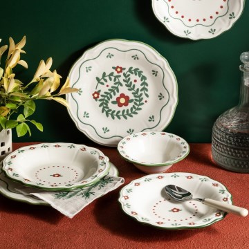 Jedilni set 24 kosov večbarven/porcelan