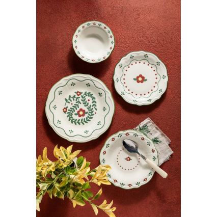 Jedilni set 24 kosov večbarven/porcelan