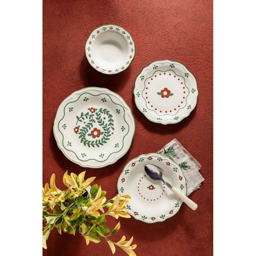 Jedilni set 24 kosov večbarven/porcelan