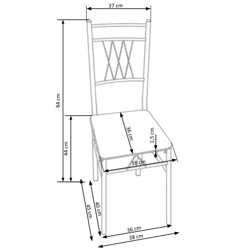 Jedilni set FAUST, kov/sonoma hrast