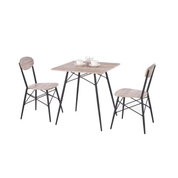 Jedilni set KABIR 70x70 cm hrast/črna