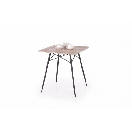 Jedilni set KABIR 70x70 cm hrast/črna