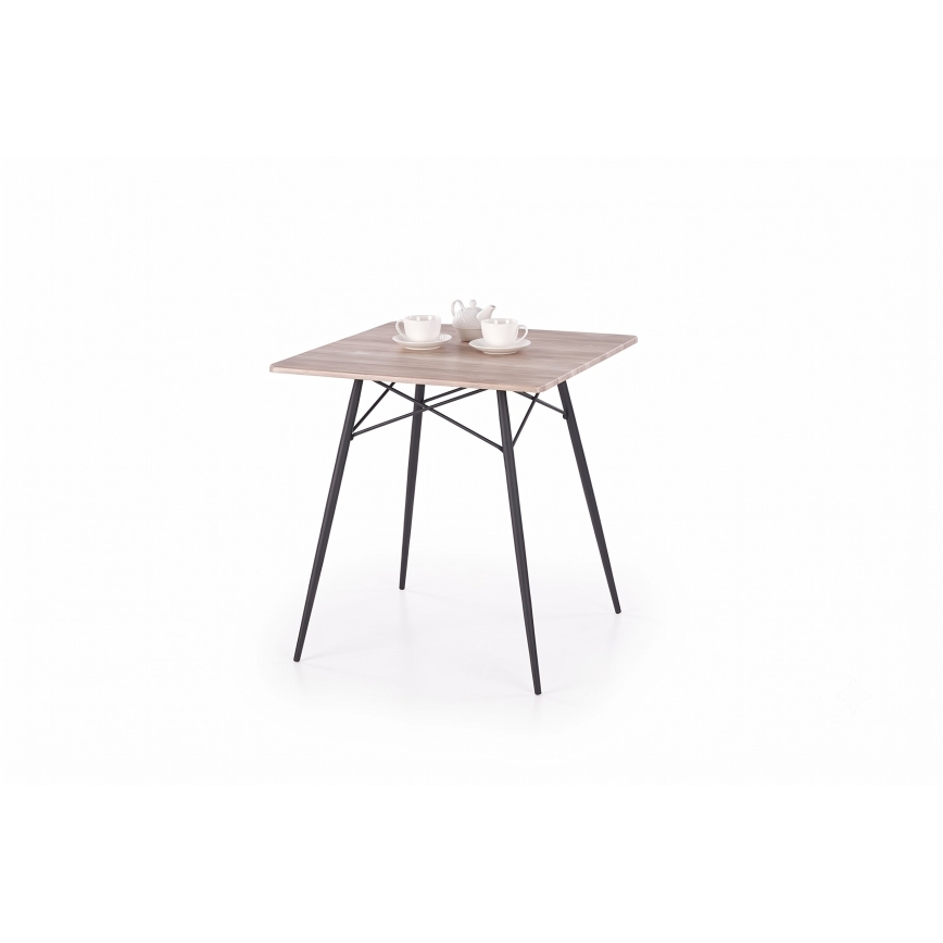 Jedilni set KABIR 70x70 cm hrast/črna