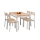 Jedilni set MALCOLM 110x70 cm kovina/hrast Sonoma