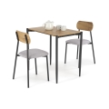 Jedilni set NANDO 84x54 cm siva/rjava/črna