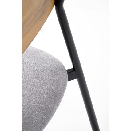 Jedilni set NANDO 84x54 cm siva/rjava/črna