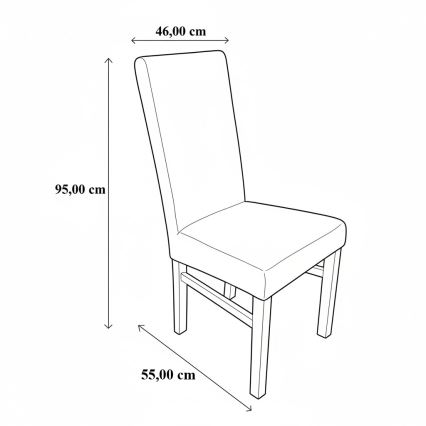 Jedilni stol ALISON črn/hrast