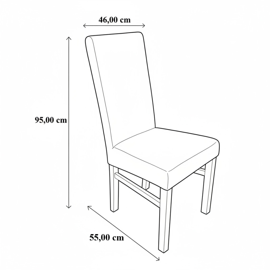 Jedilni stol ALISON črn/hrast