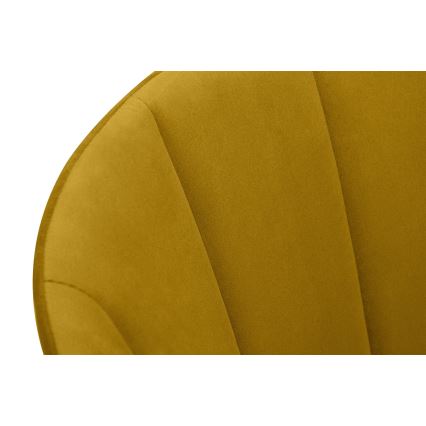 Jedilni stol BAKERI 86x48 cm rumena/bukev hrast
