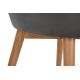 Jedilni stol BAKERI 86x48 cm siva/bukev