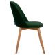 Jedilni stol BAKERI 86x48 cm temno zelena/bukev