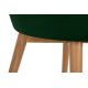 Jedilni stol BAKERI 86x48 cm temno zelena/bukev