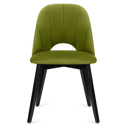 Jedilni stol BOVIO 86x48 cm svetlo zelena/bukev
