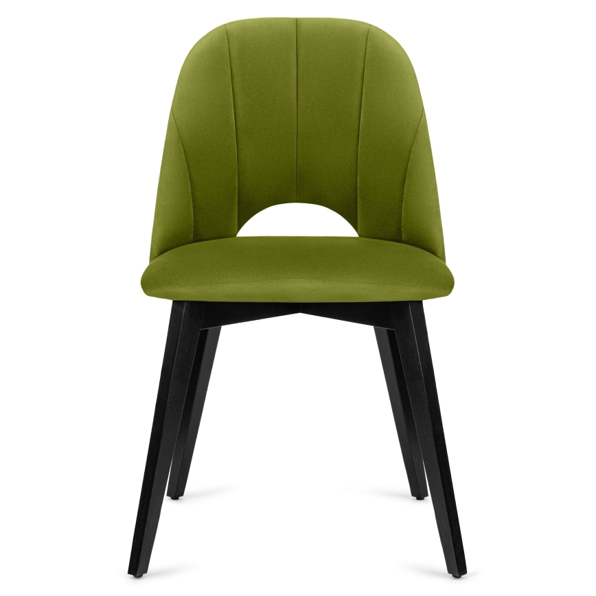 Jedilni stol BOVIO 86x48 cm svetlo zelena/bukev