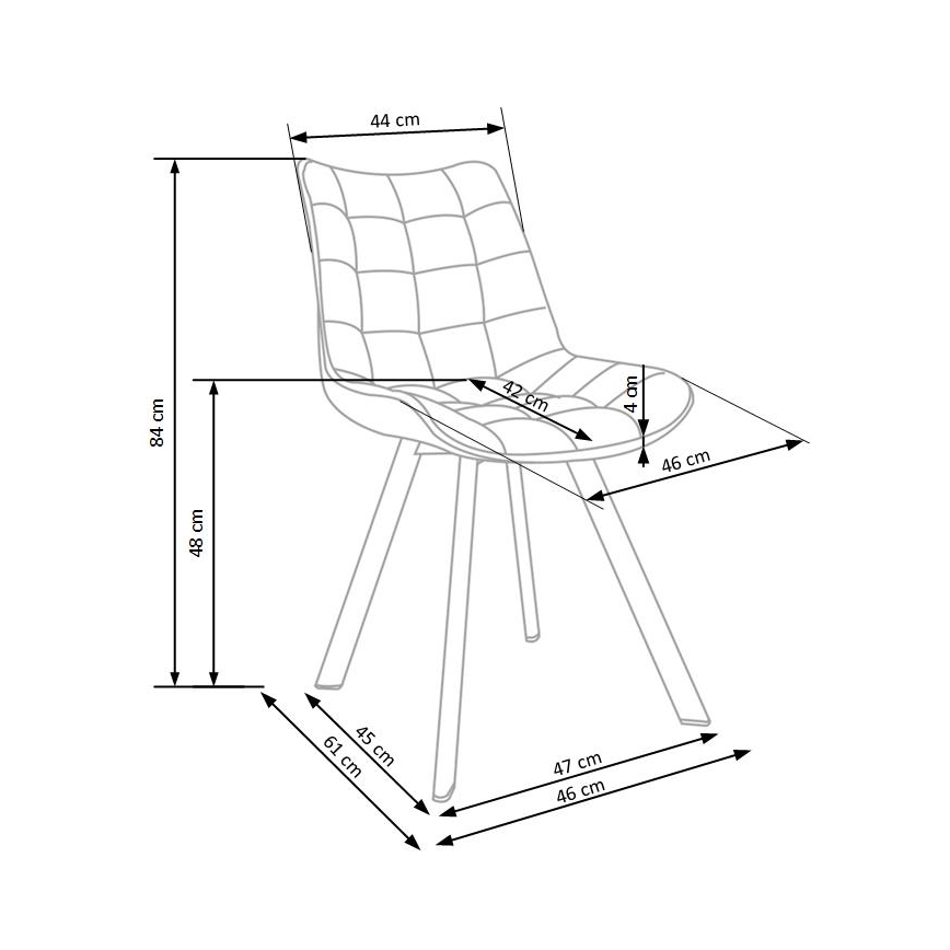Jedilni stol COMORO, 1 kos, črne barve