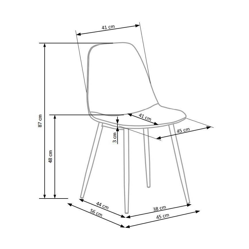 Jedilni stol KINDREL 1 kos bež