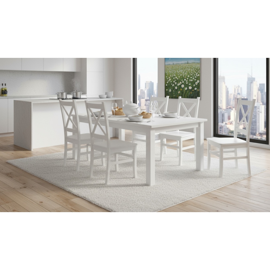 Jedilni stol NATE bela