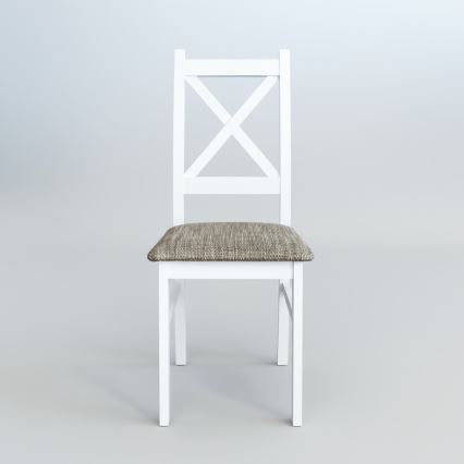 Jedilni stol NATE bela/rjava