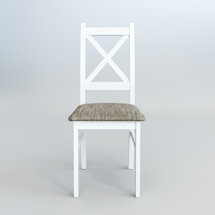 Jedilni stol NATE bela/rjava