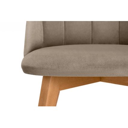 Jedilni stol RIFO 86x48 cm bež/bukev hrast