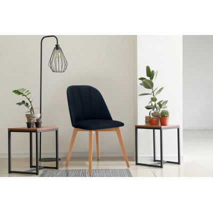Jedilni stol RIFO 86x48 cm temno modra/bukev hrast