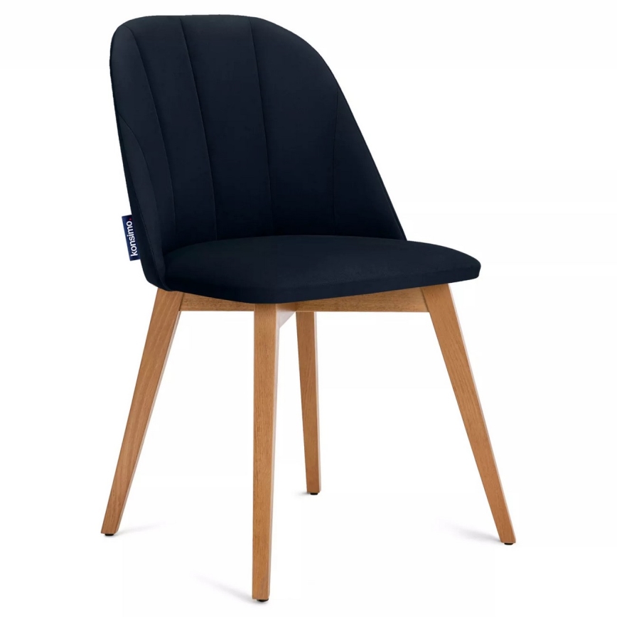 Jedilni stol RIFO 86x48 cm temno modra/bukev hrast