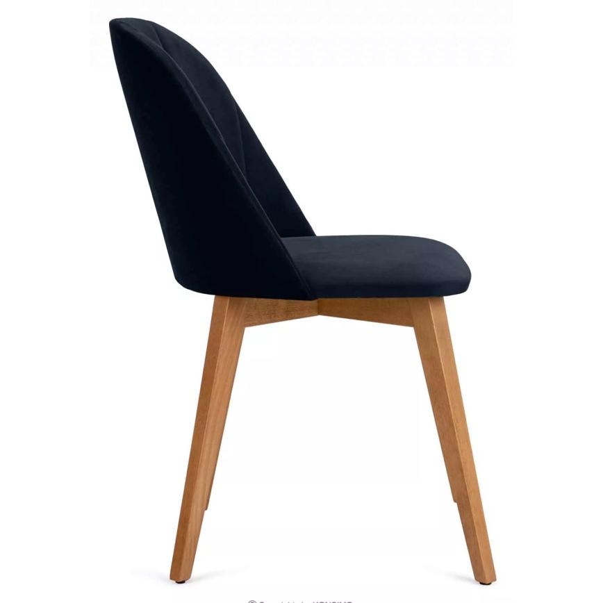 Jedilni stol RIFO 86x48 cm temno modra/bukev hrast
