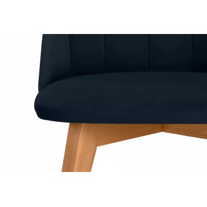 Jedilni stol RIFO 86x48 cm temno modra/bukev hrast