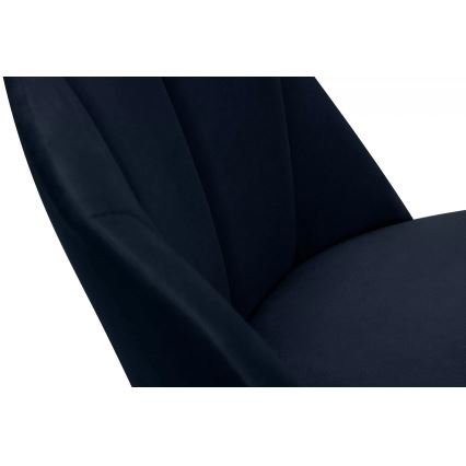 Jedilni stol RIFO 86x48 cm temno modra/bukev hrast