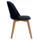 Jedilni stol RIFO 86x48 cm temno modra/bukev