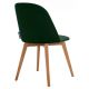 Jedilni stol RIFO 86x48 cm temno zelena/bukev