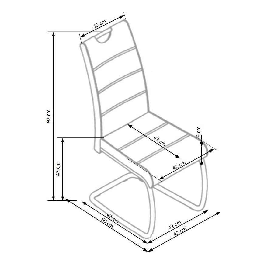Jedilni stol SAFFON, 1 kos, bež