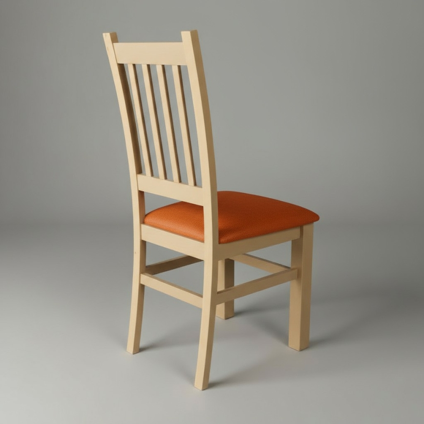 Jedilni stol SIMON bukov/oranžen