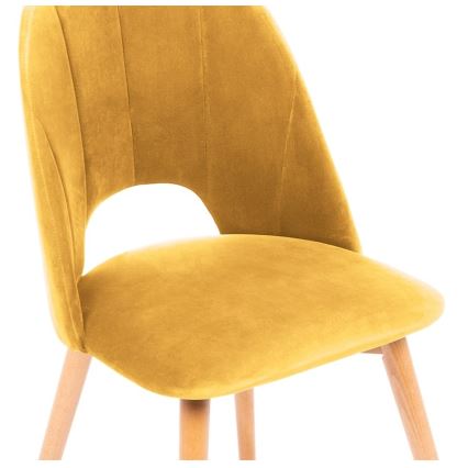 Jedilni stol TINO 86x48 cm rumena/bukev hrast