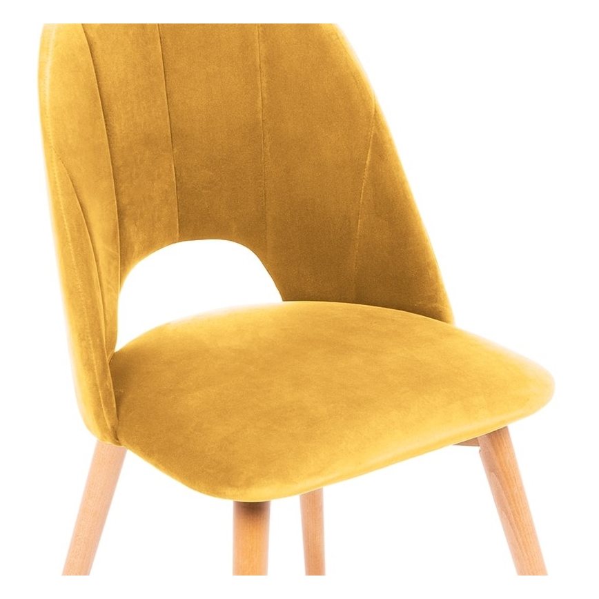 Jedilni stol TINO 86x48 cm rumena/bukev hrast